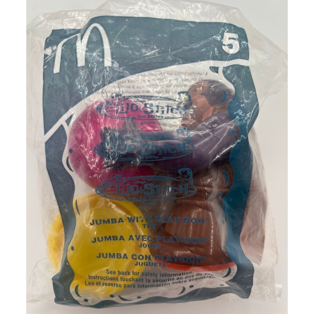 2003,2004 Lilo &‎ Stitch McDonald's Happy Meal #5 JUMBA W/PLAY-DOH Toy Sealed